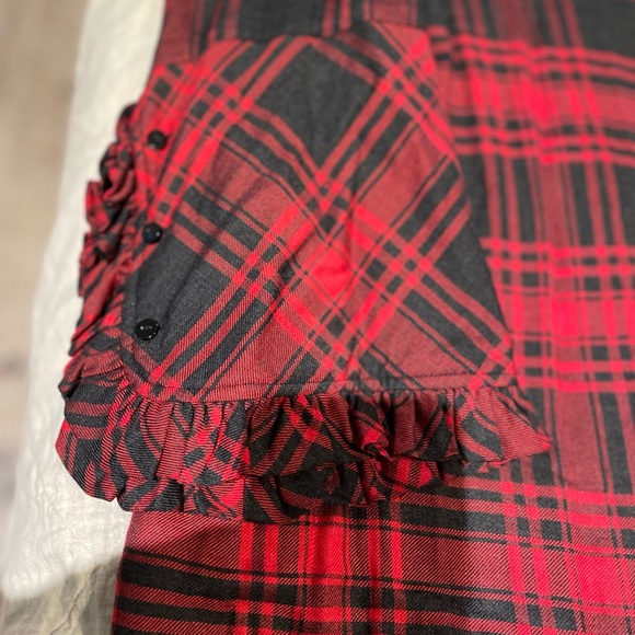 Soft Surroundungs Size 1X red/black plaid dress - Picture 9 of 12